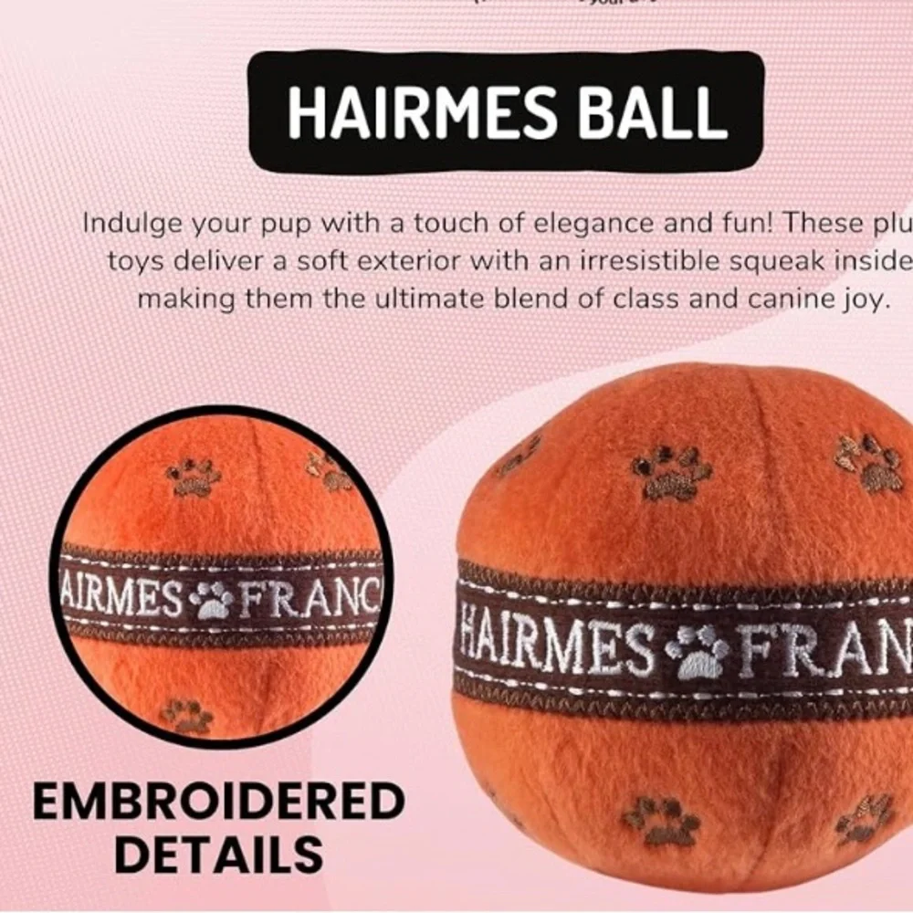 Luxurious Plush Dog Ball